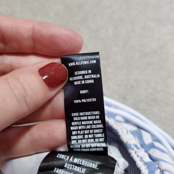 ALLFENIX Botanical Cabana Swim Trunks 5.5" Mesh Liner Powder Blue Men's Medium - Picture 9 of 13